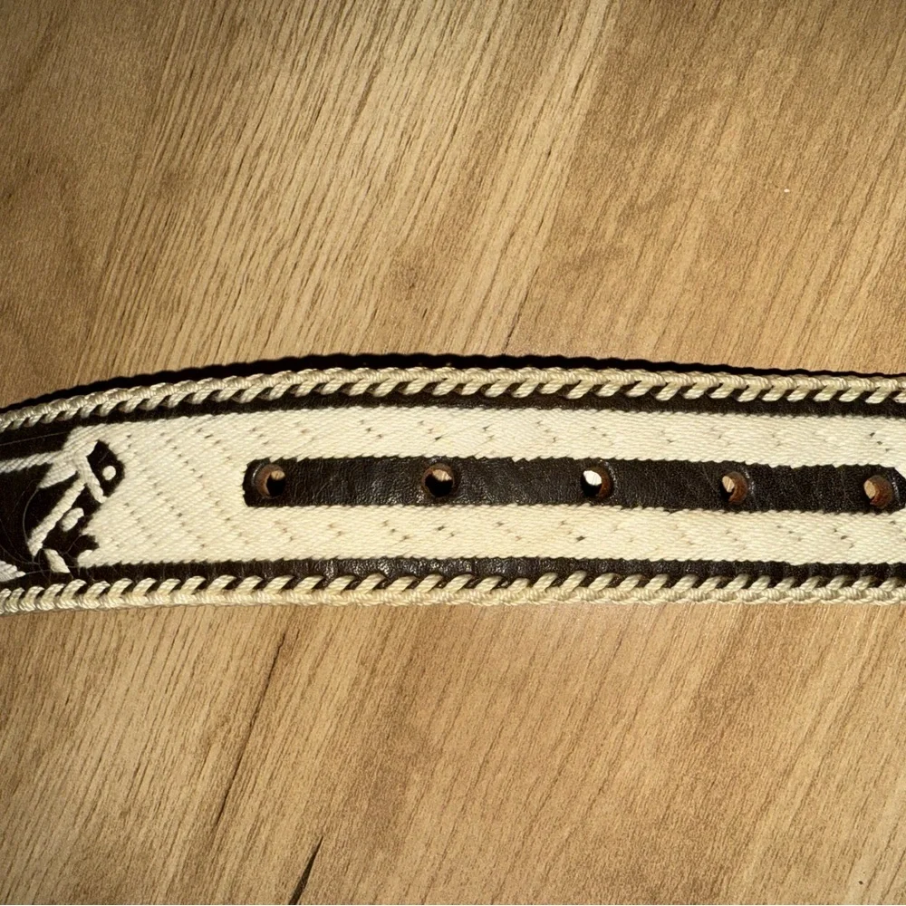 Western Embroidered Leather Belt Horse Head Design Bronco Horseshoe‎ Bull Boots